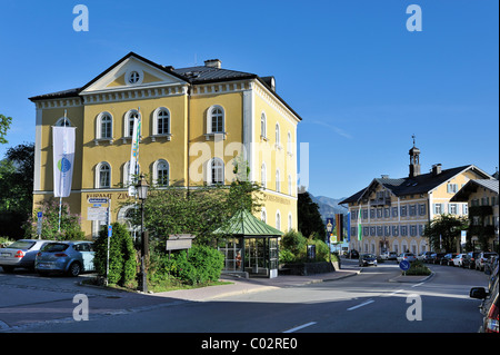 Touristische Informationen und Rathaus Tegernsee, Upper Bavaria, Bayern, Deutschland, Europa Stockfoto