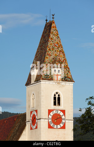 Pfarrkirche in Spitz, Wachau, Waldviertel, Niederösterreich, Österreich Stockfoto