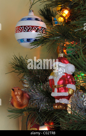 Glas-Vater Weihnachtsbaum Dekoration. Stockfoto