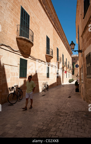 Typische malerischen Seitenstraße im alten kastilischen Hauptstadt von Menorca Ciutadella Menorca Spanien Stockfoto