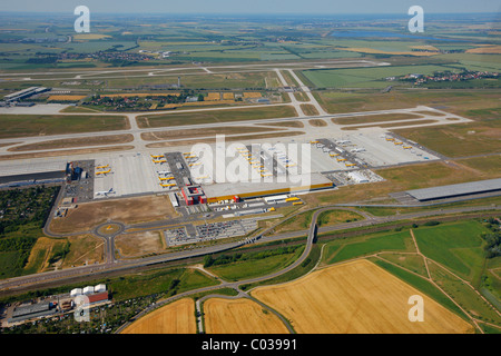 Luftaufnahme, Leipzig Flughafen, Fracht-Flughafen, Schkeuditz, Sachsen, Deutschland, Europa Stockfoto