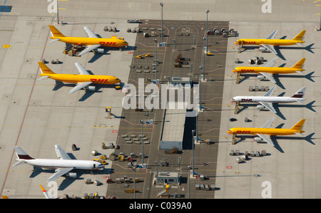 Luftaufnahme, Leipzig Flughafen, Fracht-Flughafen, Schkeuditz, Sachsen, Deutschland, Europa Stockfoto