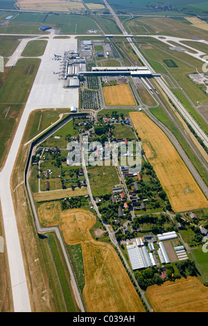 Luftaufnahme, Leipzig Flughafen, Fracht-Flughafen, Schkeuditz, Sachsen, Deutschland, Europa Stockfoto