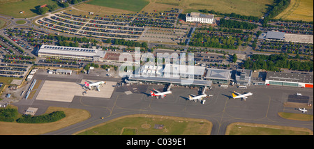 Luftaufnahme, Flughafen Paderborn-Lippstadt, Bueren, North Rhine-Westphalia, Deutschland, Europa Stockfoto