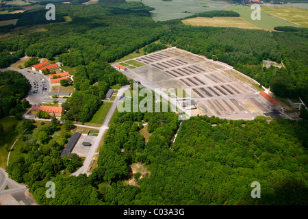 Luftaufnahme, ehemalige Konzentrationslager Buchenwald bei Weimar, Thüringen, Deutschland, Europa Stockfoto