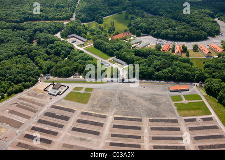 Luftaufnahme, ehemalige Konzentrationslager Buchenwald bei Weimar, Thüringen, Deutschland, Europa Stockfoto