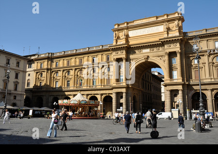 Piazza della Repubblica, Florenz, Italien, Europa Stockfoto