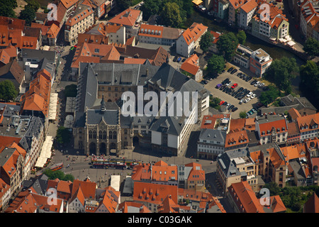 Luftbild, Gebäude der Stadtverwaltung Mitte Bezirk, Erfurt, Thüringen, Deutschland, Europa Stockfoto