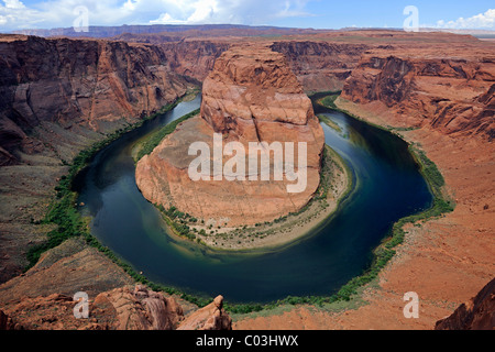 Der Horseshoe Bend, eine hufeisenförmige Mäander der Colorado River in Arizona, USA, Amerika Stockfoto