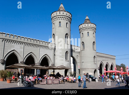 Blick auf das Nauener Tor Tor oder Nauener Tor in der Stadt Zentrum, Potsdam, Brandenburg, Deutschland, Europa Stockfoto