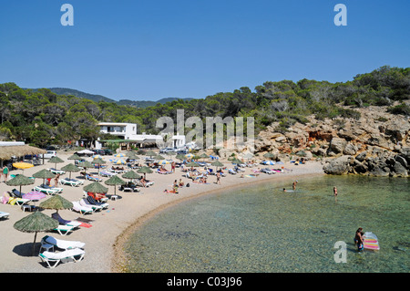 Cala Carbo, Strand, Pityusen, Sant Josep de sa Talaia, San Jose, Ibiza, Balearen, Spanien, Europa Stockfoto