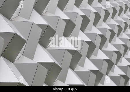 Waben Sie-Struktur an der Fassade der Centrum Galerie Einkaufszentrum, Dresden, Sachsen, Deutschland, Europa Stockfoto