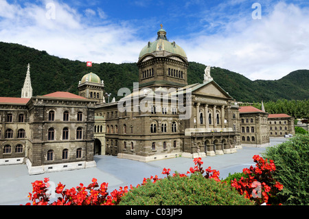 Parlament in Miniatur, Swissminiatur Melide, Lugano, Tessin, Schweiz, Europa Stockfoto