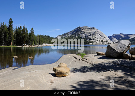 Am frühen Morgen am Tenaya See im Yosemite-Nationalpark, Kalifornien, USA, Nordamerika Stockfoto