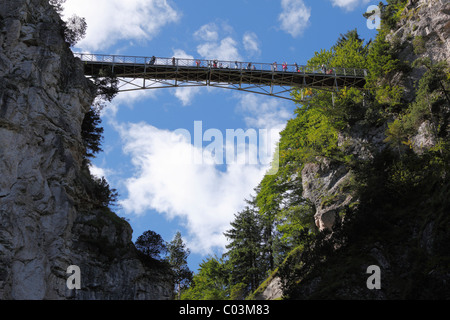 Marias Brücke über die Poellat Schlucht, Schwangau, Ostallgaeu, Allgäu, Schwaben, Bayern, Deutschland, Europa Stockfoto