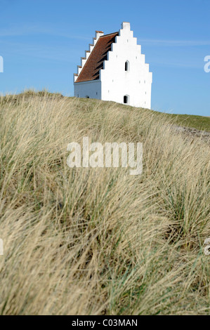 Dünen an der Umdrehung von Sand verschlungen Buried Kirche, Skagen, Jütland, Dänemark, Europa Stockfoto