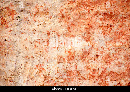 Orange lackiert Putz Hintergrund Stockfoto