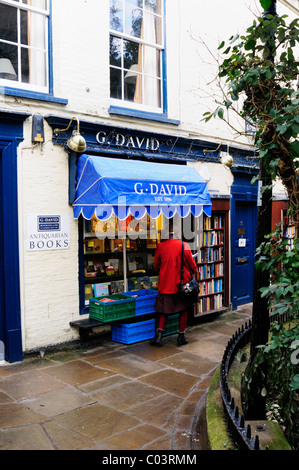 G.David antiquarische Bücher, Buchhandlung, St. Edwards Passage, Cambridge, England, UK Stockfoto