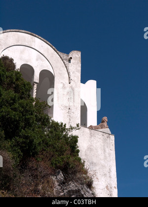 Die Sphinx schaut aus der Villa San Michele wurde das Haus erbaut von Axel Munthe in Anacapri auf der Insel Capri Stockfoto