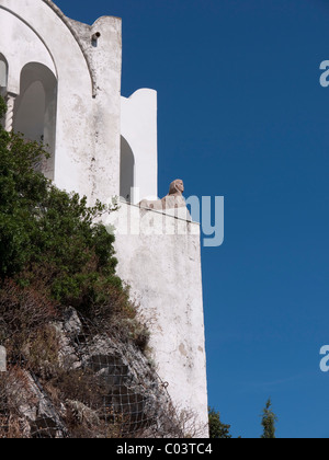 Die Sphinx schaut aus der Villa San Michele wurde das Haus erbaut von Axel Munthe in Anacapri auf der Insel Capri Stockfoto