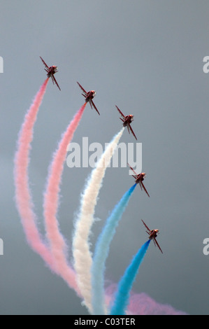 rote Pfeile zeigen Team auf raf Leuchars Airshow Schottland September 2010 Stockfoto