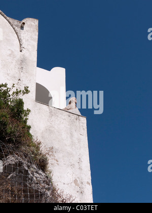 Die Sphinx schaut aus der Villa San Michele wurde das Haus erbaut von Axel Munthe in Anacapri auf der Insel Capri Stockfoto