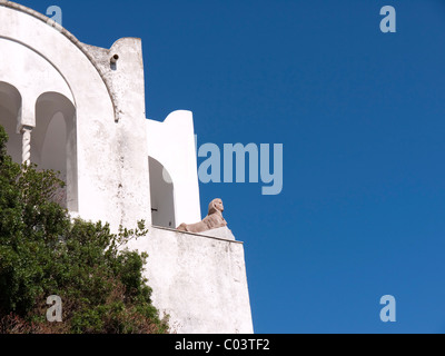 Die Sphinx schaut aus der Villa San Michele wurde das Haus erbaut von Axel Munthe in Anacapri auf der Insel Capri Stockfoto