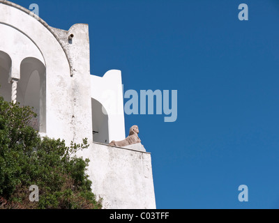 Die Sphinx schaut aus der Villa San Michele wurde das Haus erbaut von Axel Munthe in Anacapri auf der Insel Capri Stockfoto