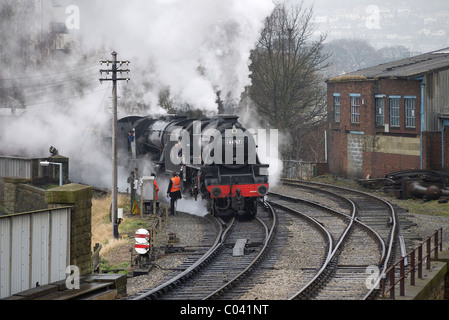 Schwarz fünf auf der kwvr Keighley Stockfoto