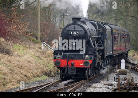 Schwarz fünf auf der kwvr Keighley Stockfoto