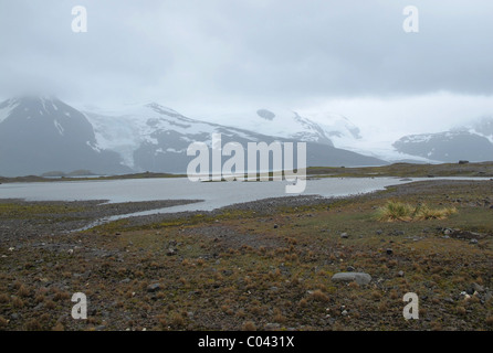 Shackleton Lücke und Purvis Gletscher, King Haakon Bay, Süd-Georgien (Südküste) Stockfoto