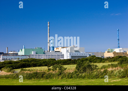 Atommüll Wiederaufbereitungsanlage am Cap De La Hague in der Normandie, Frankreich Stockfoto