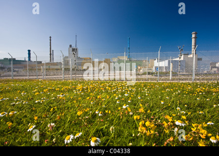 Atommüll Wiederaufbereitungsanlage am Cap De La Hague in der Normandie, Frankreich Stockfoto