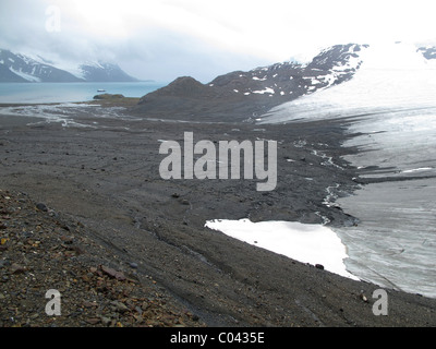 Shackleton Lücke und Purvis Gletscher, King Haakon Bay, Süd-Georgien (Südküste) Stockfoto