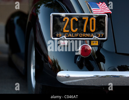 Historischen California-Kfz-Kennzeichen an Cruisin Grand Classic Car Show, Encinitas, Kalifornien, USA Stockfoto