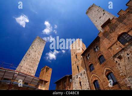 San Gimignano, häufig genannt "Das mittelalterliche Manhattan" wegen seiner imposanten Türmen, Toskana, Italien Stockfoto