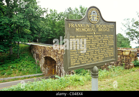 Franklin Delano Roosevelt Memorial Bridge, Franklin Delano Roosevelt State Park in der Nähe von Pine Mountain, Georgia, USA Stockfoto
