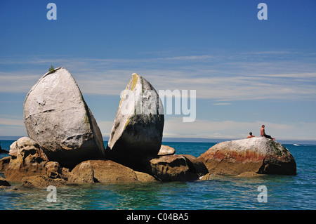 Split Apple Rock, Abel Tasman National Park, Tasman, Südinsel, Neuseeland Stockfoto