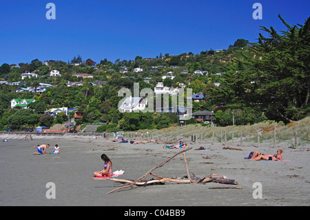 Tahunanui Beach, Nelson, Nelson Region, Südinsel, Neuseeland Stockfoto