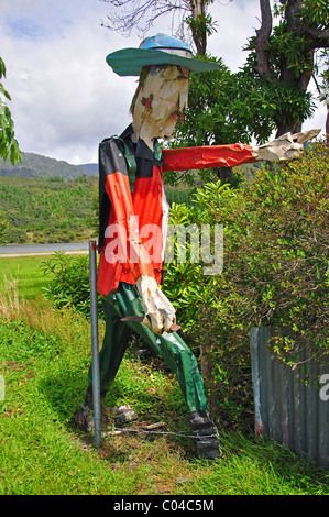 Gold Miner Zinn Statue, Alymer Street, Ross, Westland-Distrikt, Region West Coast, Südinsel, Neuseeland Stockfoto