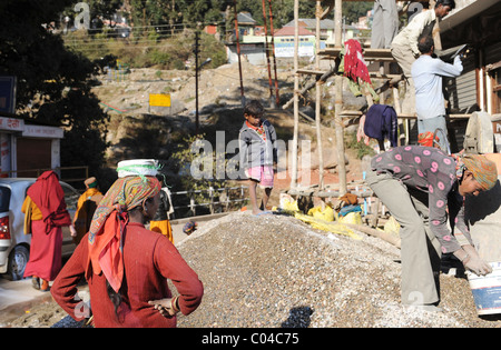 Baustelle in McLeod Gange, Indien Stockfoto