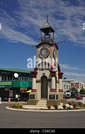 Hokitika Memorial Clocktower, Weld Street, Hokitika, Westland-Distrikt, Region West Coast, Südinsel, Neuseeland Stockfoto