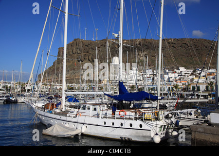 Hafen Sie bei Puerto de Mogan Gran Canaria - Klein-Venedig der Kanaren Stockfoto