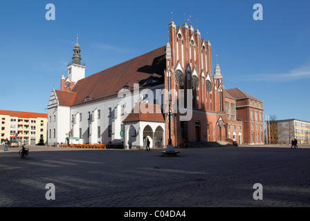 Marktplatz, Rathaus und Museum Junge Kunst, Frankfurt Oder, Brandenburg, Deutschland Stockfoto