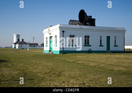 Leuchtturm bei Nash Point, Vale of Glamorgan Stockfoto