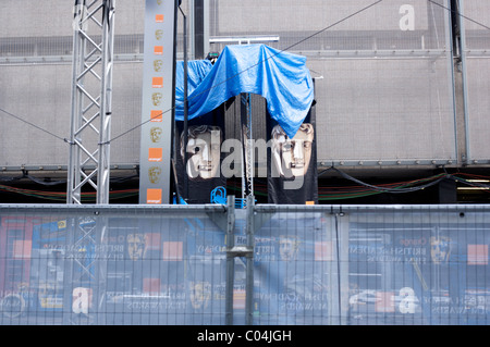 British Academy Film Awards Vorbereitungen außerhalb Royal Opera House Covent Garden in London Stockfoto