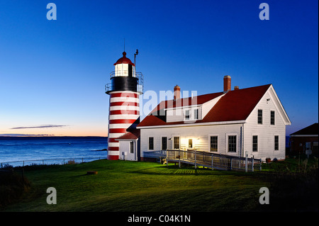 West Quoddy Head Light, Lubec, Maine, USA Stockfoto