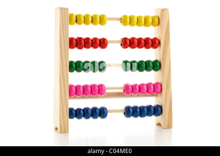 Childs aus Holz farbig abacus Stockfoto