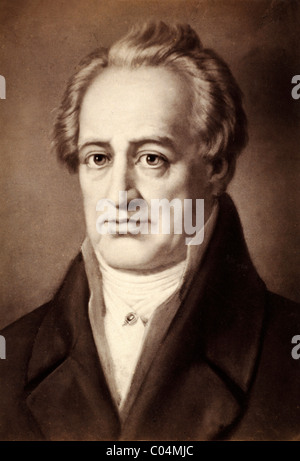 Goethe, Johann Wolfgang (1749-1832) deutscher Schriftsteller und Universalgelehrter. C19th Albumen Print von früheren Porträtmalerei. Stockfoto