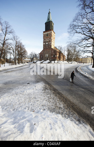 Finnland, Turku, 20110204, Dom in Turku Stockfoto